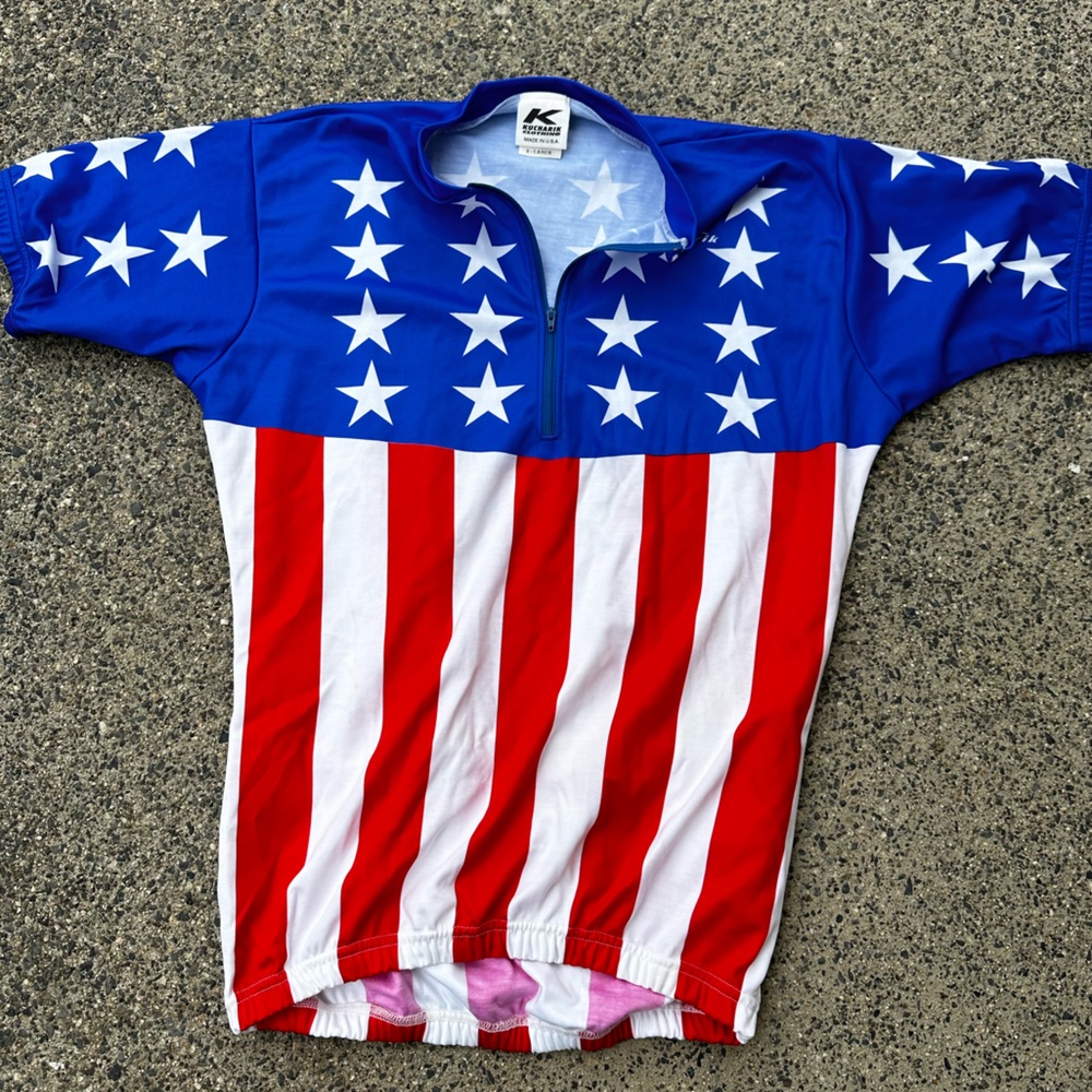 Kucharik vintage cycling jersey Medium American Flag ( Made In USA) - XL